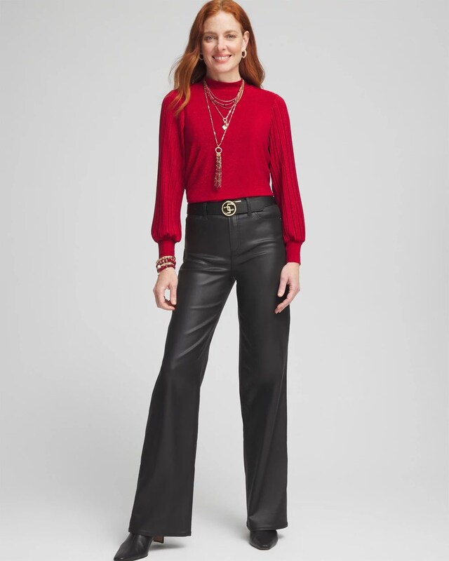 Shimmer Mock-Neck Top - image 2